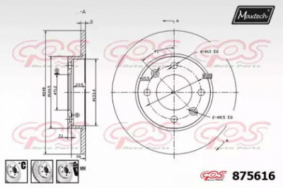 MAXTECH 8756166980 -  Тормозной диск