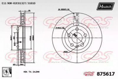 MAXTECH 8756170080 -  Тормозной диск