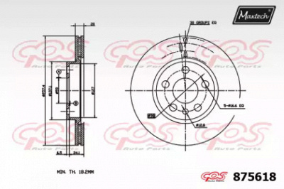 MAXTECH 8756180000 -  Тормозной диск