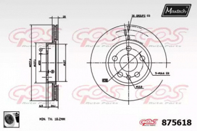 MAXTECH 8756180060 -  Тормозной диск