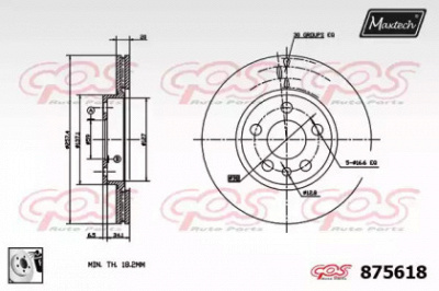 MAXTECH 8756180080 -  Тормозной диск