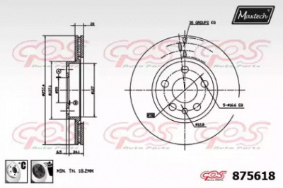 MAXTECH 8756186060 -  Тормозной диск