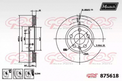 MAXTECH 8756186980 -  Тормозной диск