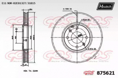 MAXTECH 8756210000 -  Тормозной диск
