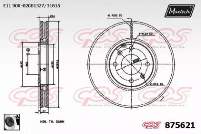 MAXTECH 8756210060 -  Тормозной диск
