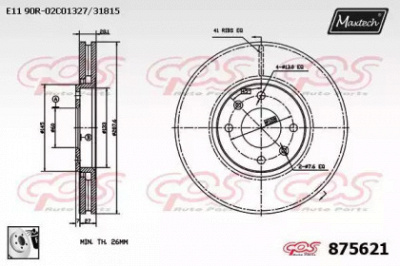 MAXTECH 8756210080 -  Тормозной диск