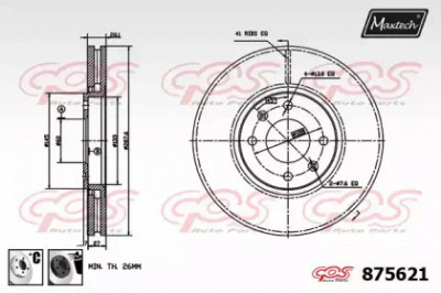 MAXTECH 8756216060 -  Тормозной диск