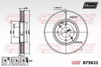 MAXTECH 8756216880 -  Тормозной диск