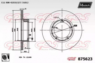 MAXTECH 8756230060 -  Тормозной диск
