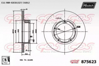 MAXTECH 8756230080 -  Тормозной диск