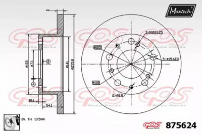 MAXTECH 8756240080 -  Тормозной диск