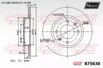 MAXTECH 8756300000 -  Тормозной диск