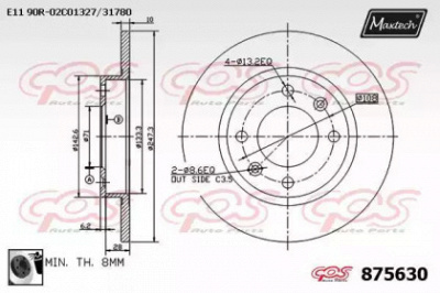 MAXTECH 8756300060 -  Тормозной диск