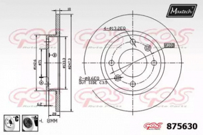 MAXTECH 8756306060 -  Тормозной диск
