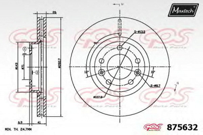 MAXTECH 8756326980 -  Тормозной диск