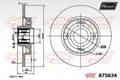 MAXTECH 8756346885 -  Тормозной диск