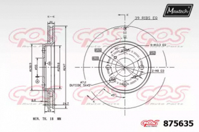 MAXTECH 8756350000 -  Тормозной диск