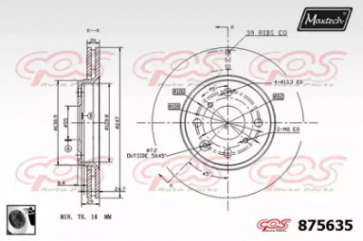 MAXTECH 8756350060 -  Тормозной диск
