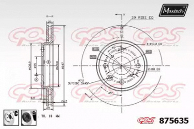 MAXTECH 8756356060 -  Тормозной диск