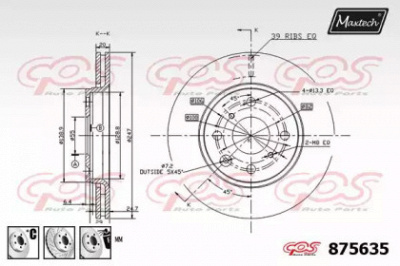 MAXTECH 8756356980 -  Тормозной диск
