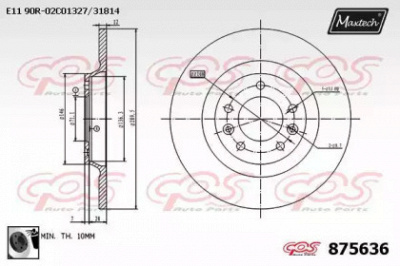 MAXTECH 8756360060 -  Тормозной диск