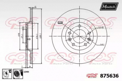 MAXTECH 8756366060 -  Тормозной диск
