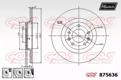 MAXTECH 8756366880 -  Тормозной диск
