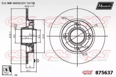 MAXTECH 8756370085 -  Тормозной диск