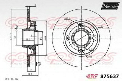 MAXTECH 8756376985 -  Тормозной диск