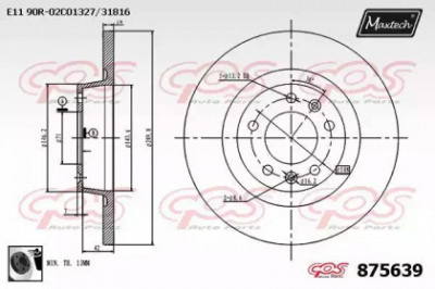 MAXTECH 8756390060 -  Тормозной диск