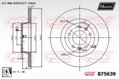MAXTECH 8756390080 -  Тормозной диск