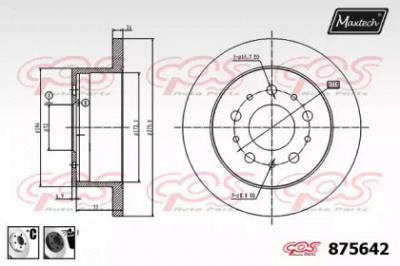 MAXTECH 8756426060 -  Тормозной диск