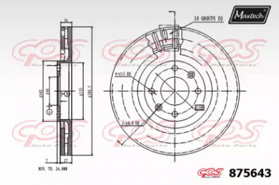 MAXTECH 8756430000 -  Тормозной диск