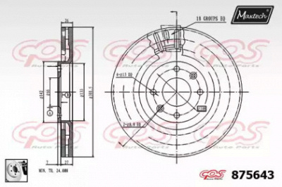 MAXTECH 8756430080 -  Тормозной диск