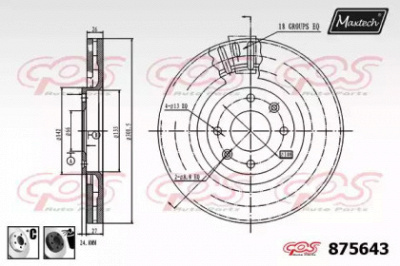 MAXTECH 8756436060 -  Тормозной диск