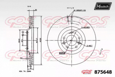 MAXTECH 8756480000 -  Тормозной диск