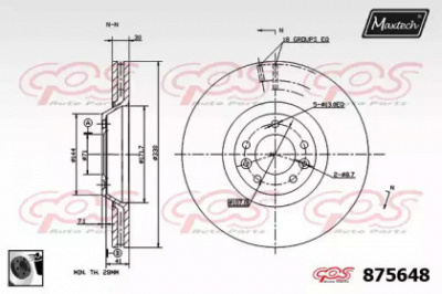 MAXTECH 8756480060 -  Тормозной диск