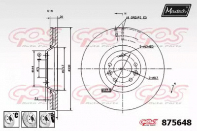 MAXTECH 8756486980 -  Тормозной диск