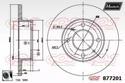 MAXTECH 8772010060 -  Тормозной диск