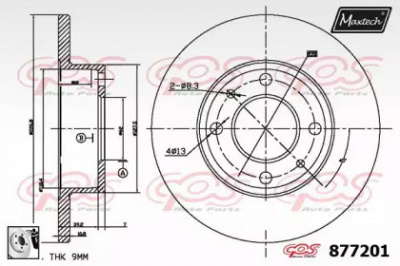 MAXTECH 8772010080 -  Тормозной диск