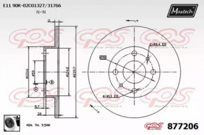 MAXTECH 8772060060 -  Тормозной диск