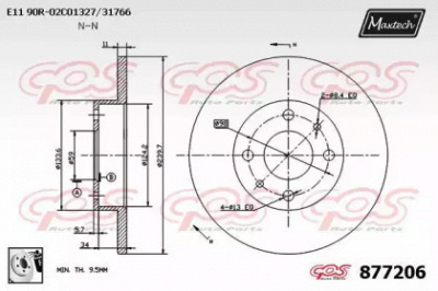 MAXTECH 8772060080 -  Тормозной диск