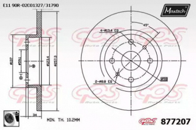 MAXTECH 8772070060 -  Тормозной диск