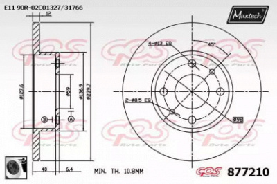MAXTECH 8772100060 -  Тормозной диск