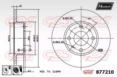 MAXTECH 8772106060 -  Тормозной диск