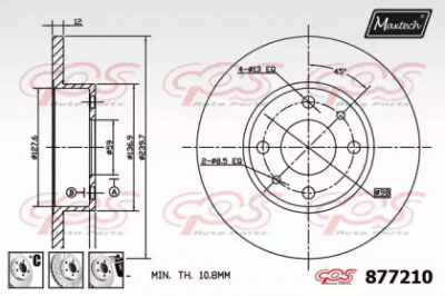 MAXTECH 8772106980 -  Тормозной диск
