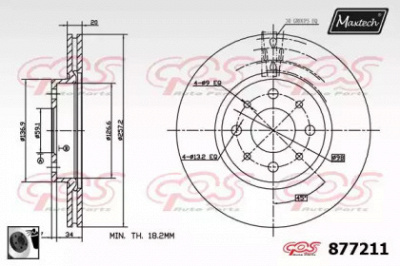 MAXTECH 8772110060 -  Тормозной диск