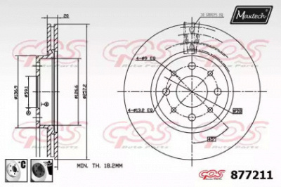 MAXTECH 8772116060 -  Тормозной диск