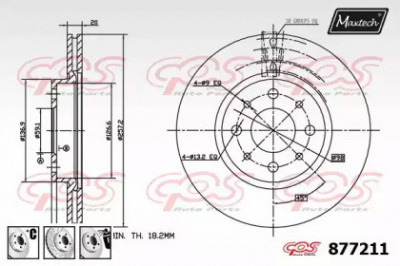 MAXTECH 8772116980 -  Тормозной диск