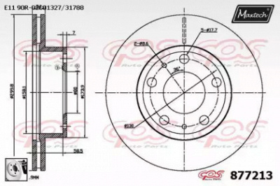 MAXTECH 8772130080 -  Тормозной диск